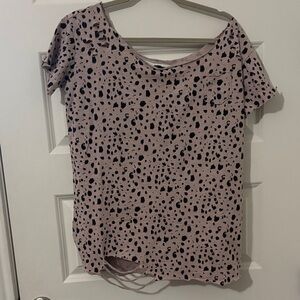 Leopard Print Short Sleeve Women's Top